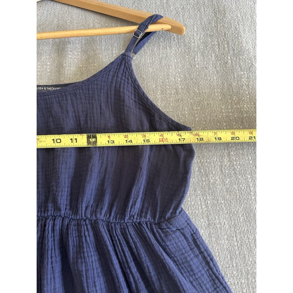 Chelsea Theodore Cottagecore Midi Dress M Blue Summer casual - Picture 6 of 7